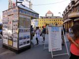 ein Kiosk wo Sie die Angestellte nach Ihre Tour frčen können
